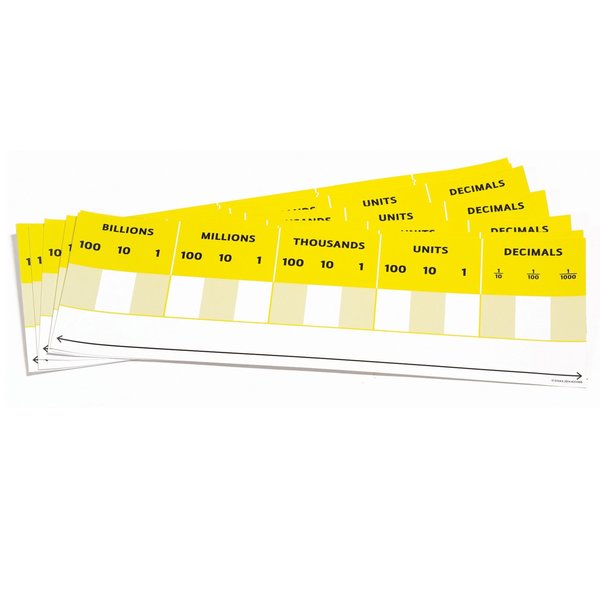 Didax Didax Desktop Place Value Card, PK10 211498W